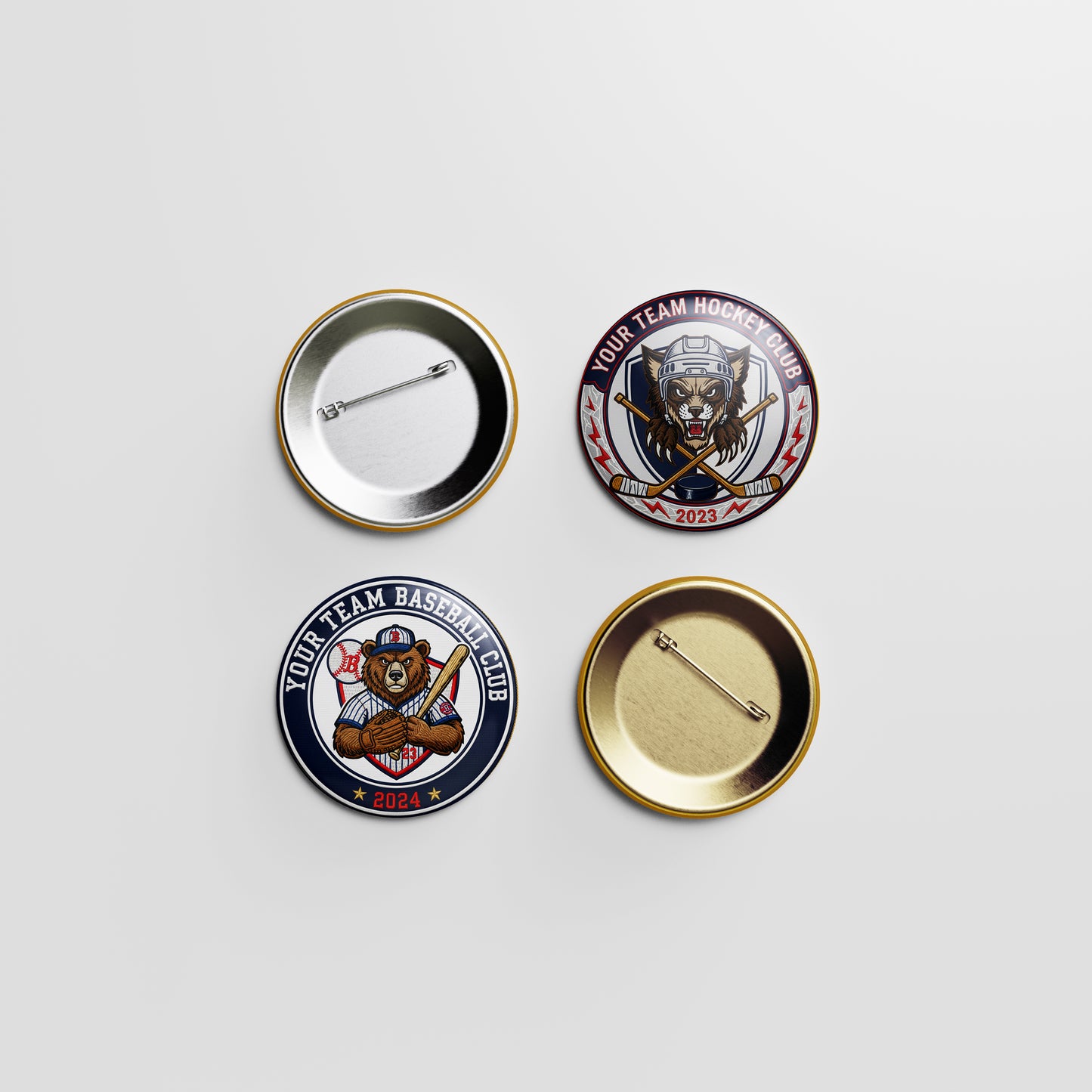 “Your Favorite Team” Hockey Button Pin