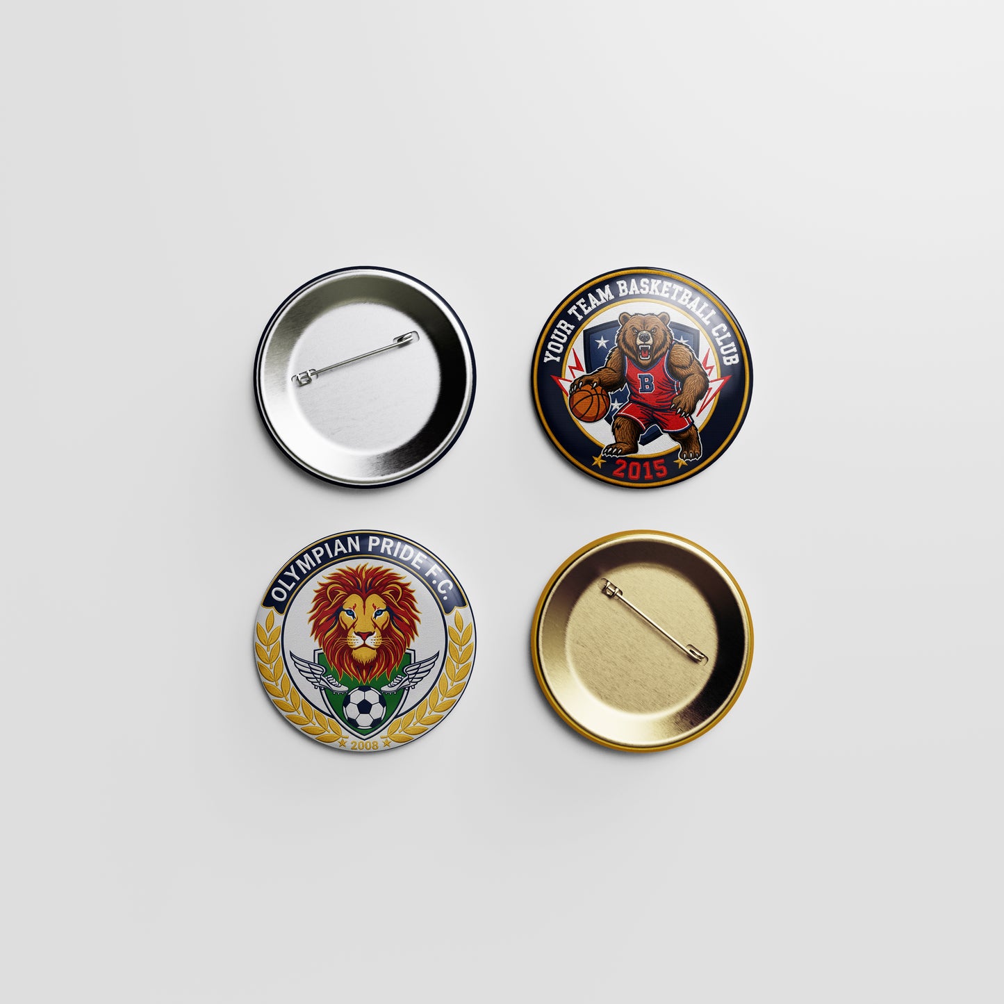 “Your Favorite Team” Basketball Button Pin
