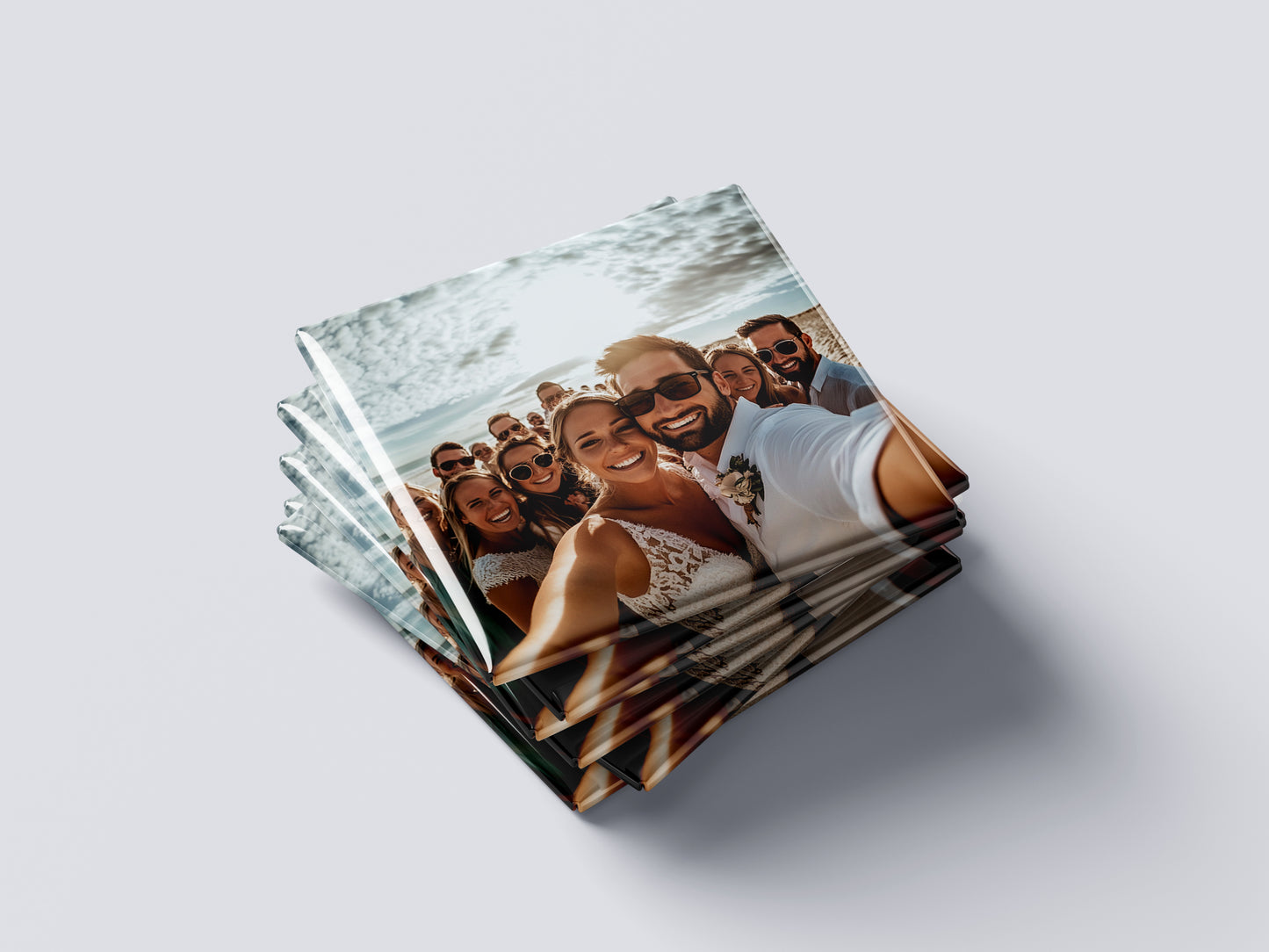 Bride & Groom Beach Selfie Magnet – Wedding Party Celebration