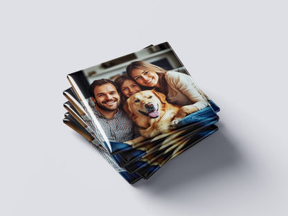 Family Magnet – Dad, Mom, Daughter & Pet Dog Keepsake