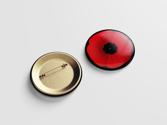 Remembrance Day Button Pin – Poppy Tribute