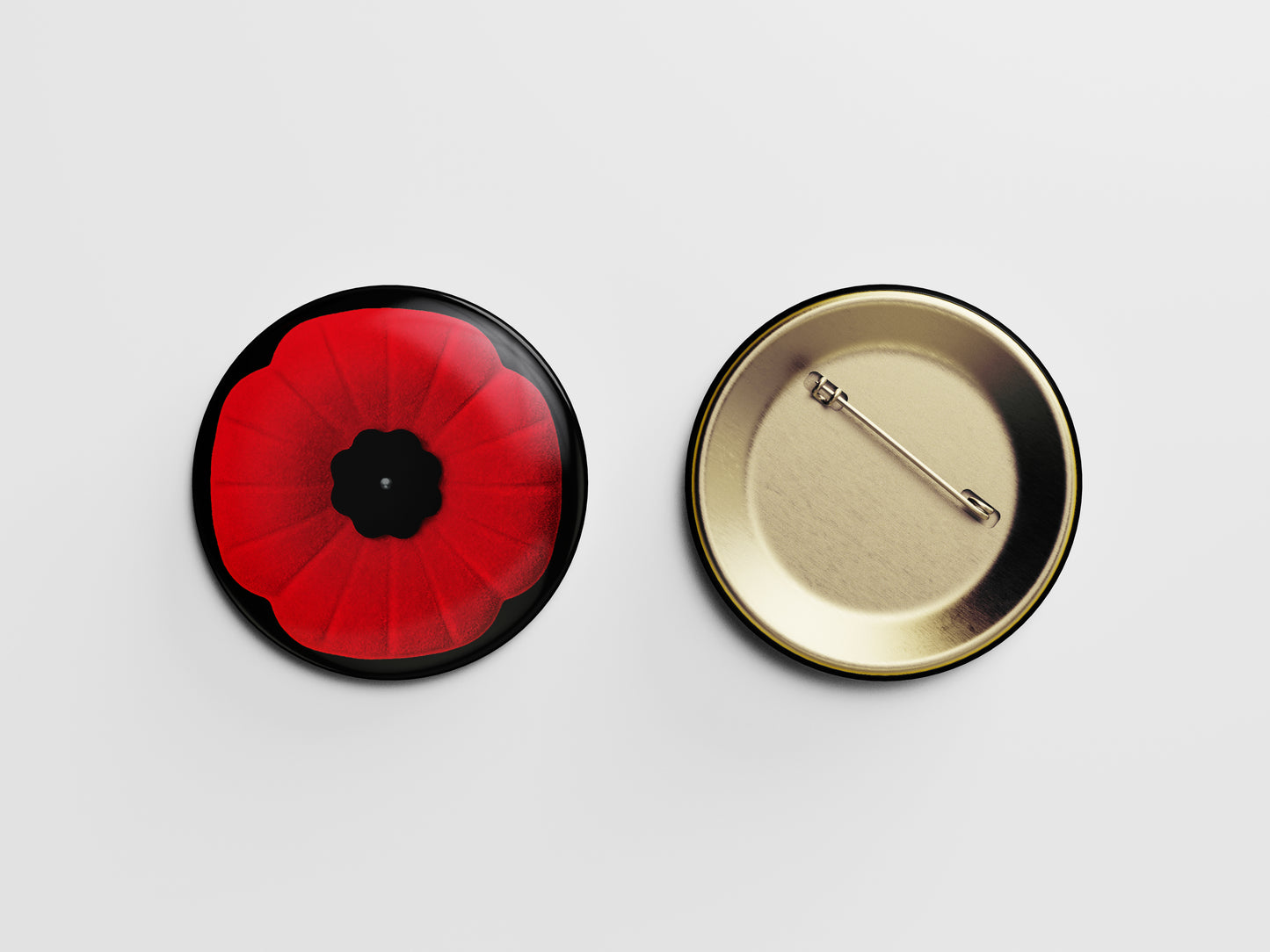 Remembrance Day Button Pin – Poppy Tribute