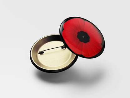 Remembrance Day Button Pin – Poppy Tribute