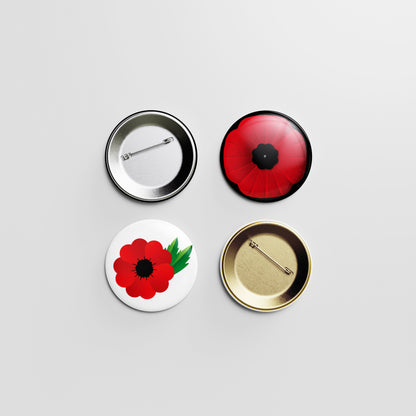 Remembrance Day Button Pin – Poppy Tribute