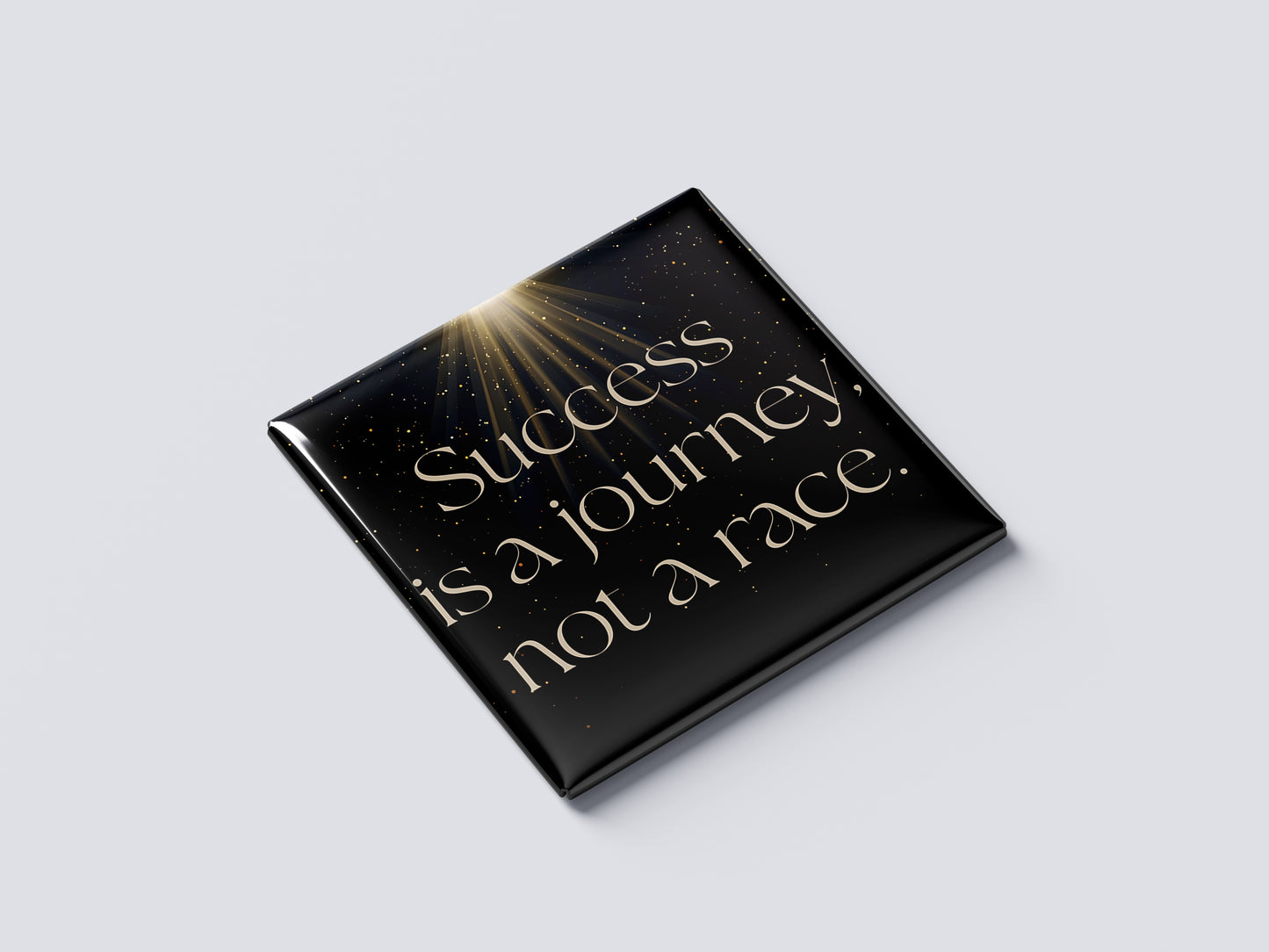 Motivational Magnet Badge – Success Is a Journey, Not a Race