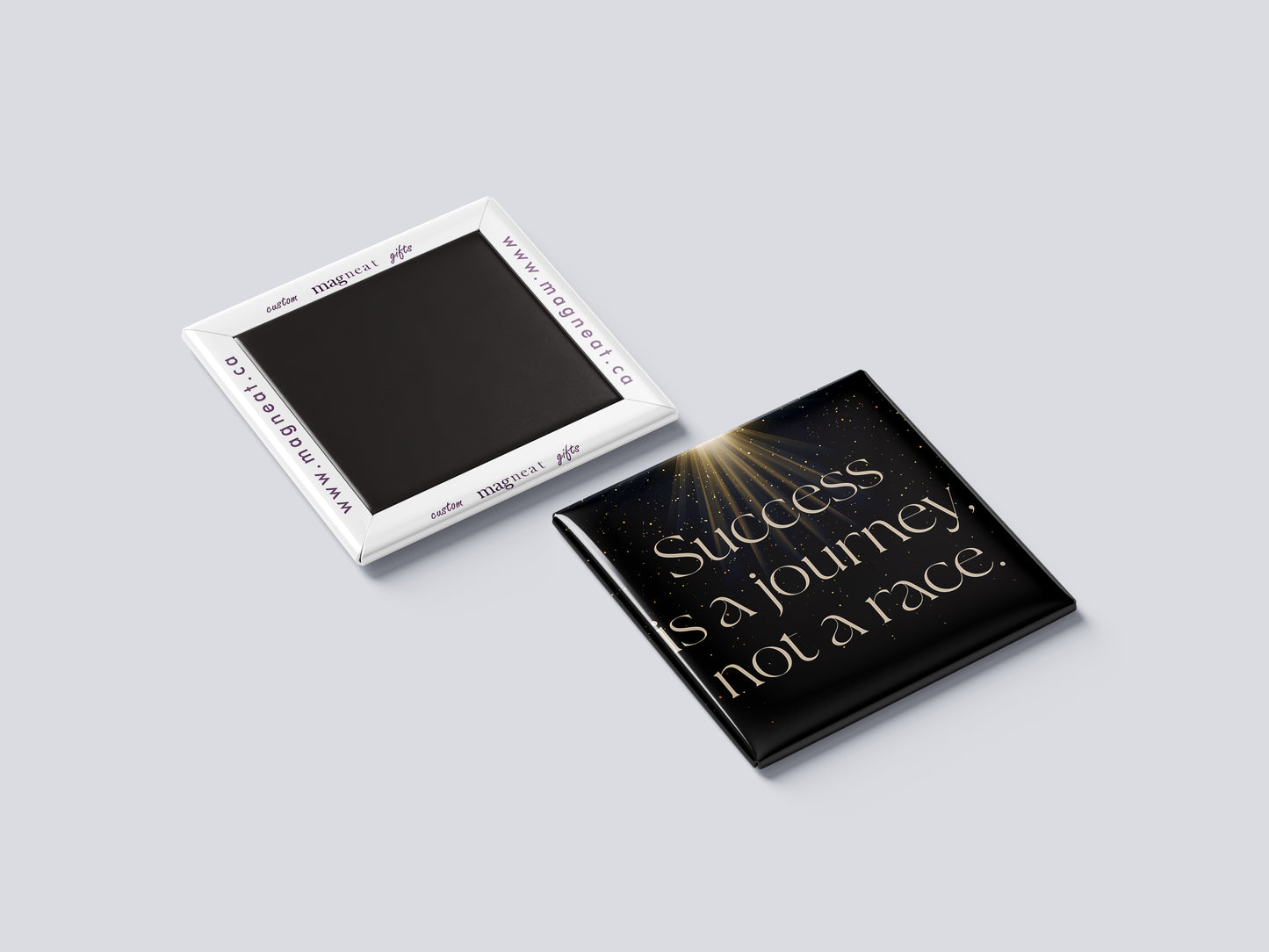 Motivational Magnet Badge – Success Is a Journey, Not a Race