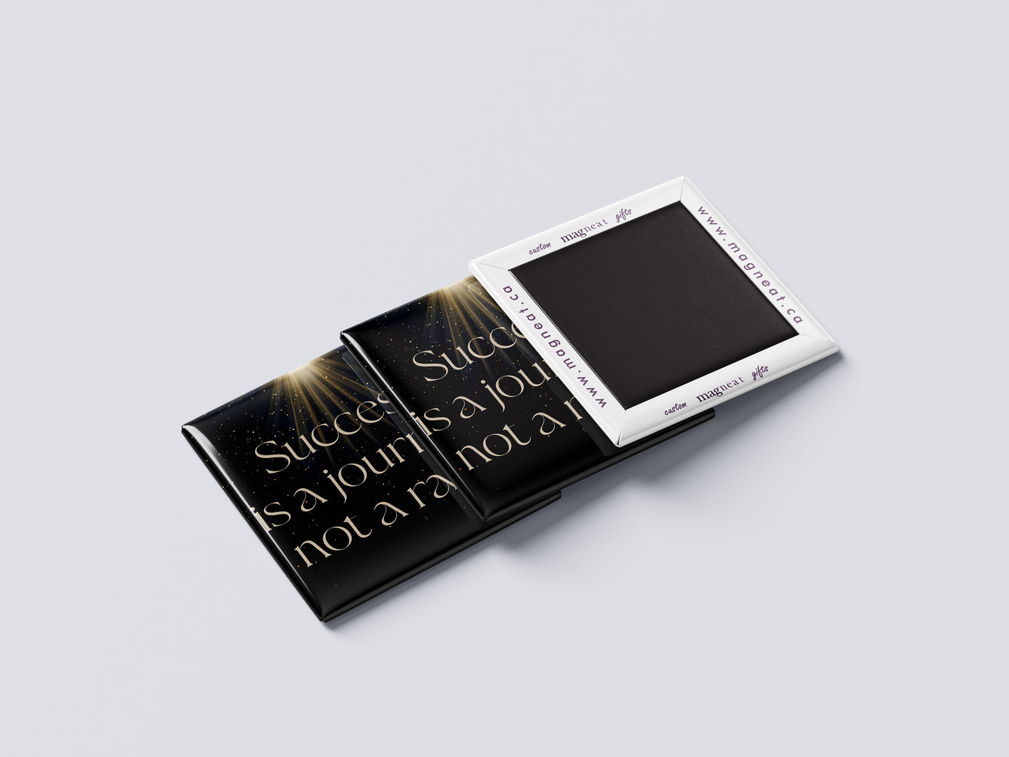 Motivational Magnet Badge – Success Is a Journey, Not a Race