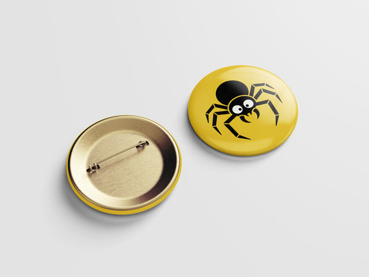 Black Spider Button Pin – Creepy‑Cute Crawl