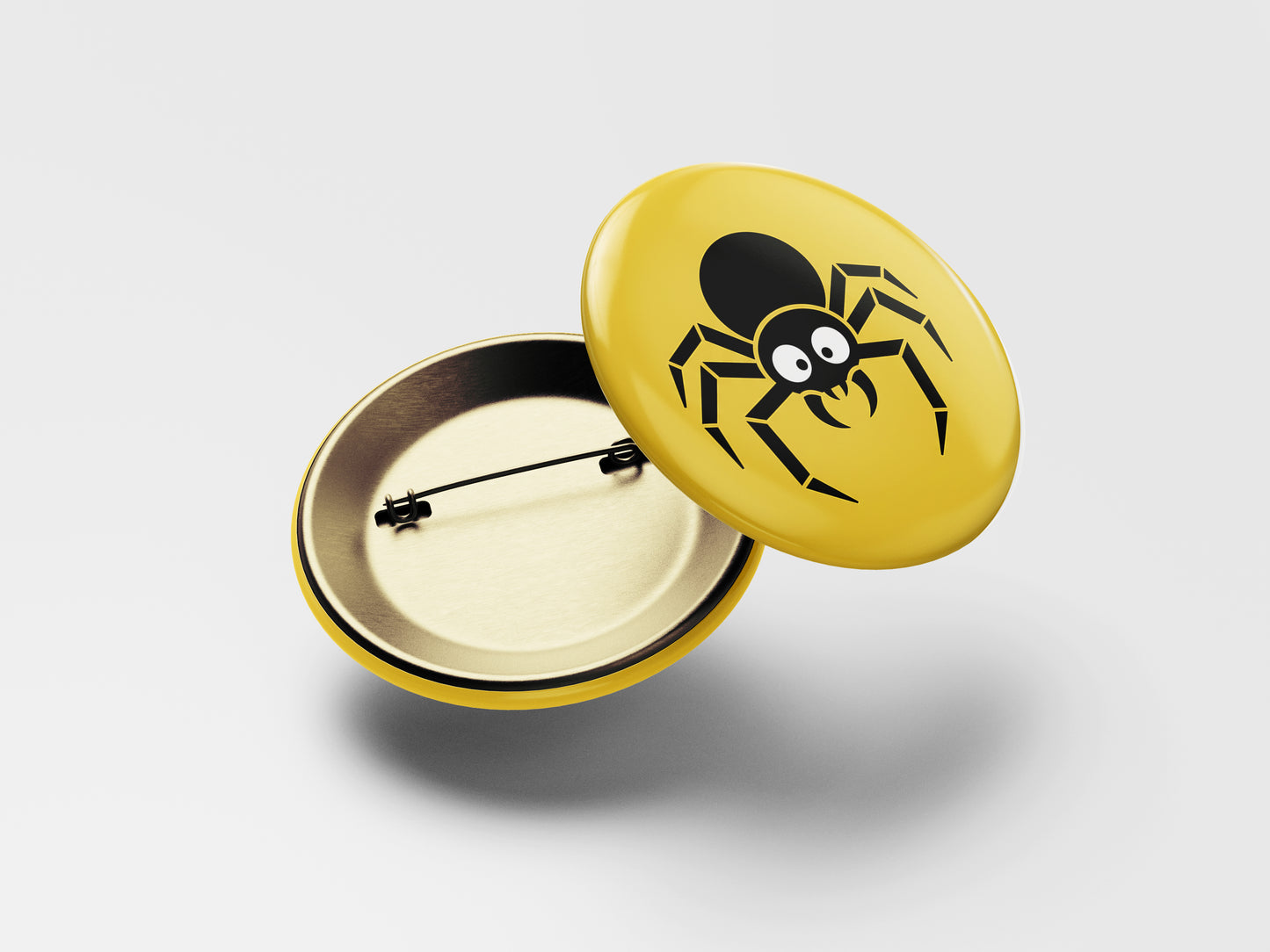 Black Spider Button Pin – Creepy‑Cute Crawl
