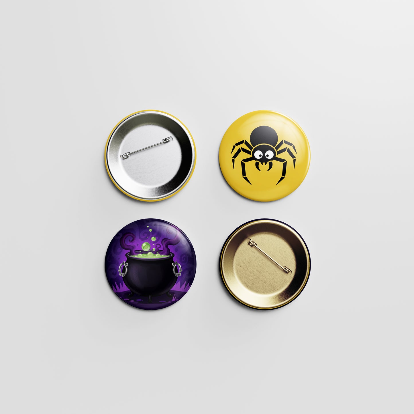 Black Spider Button Pin – Creepy‑Cute Crawl