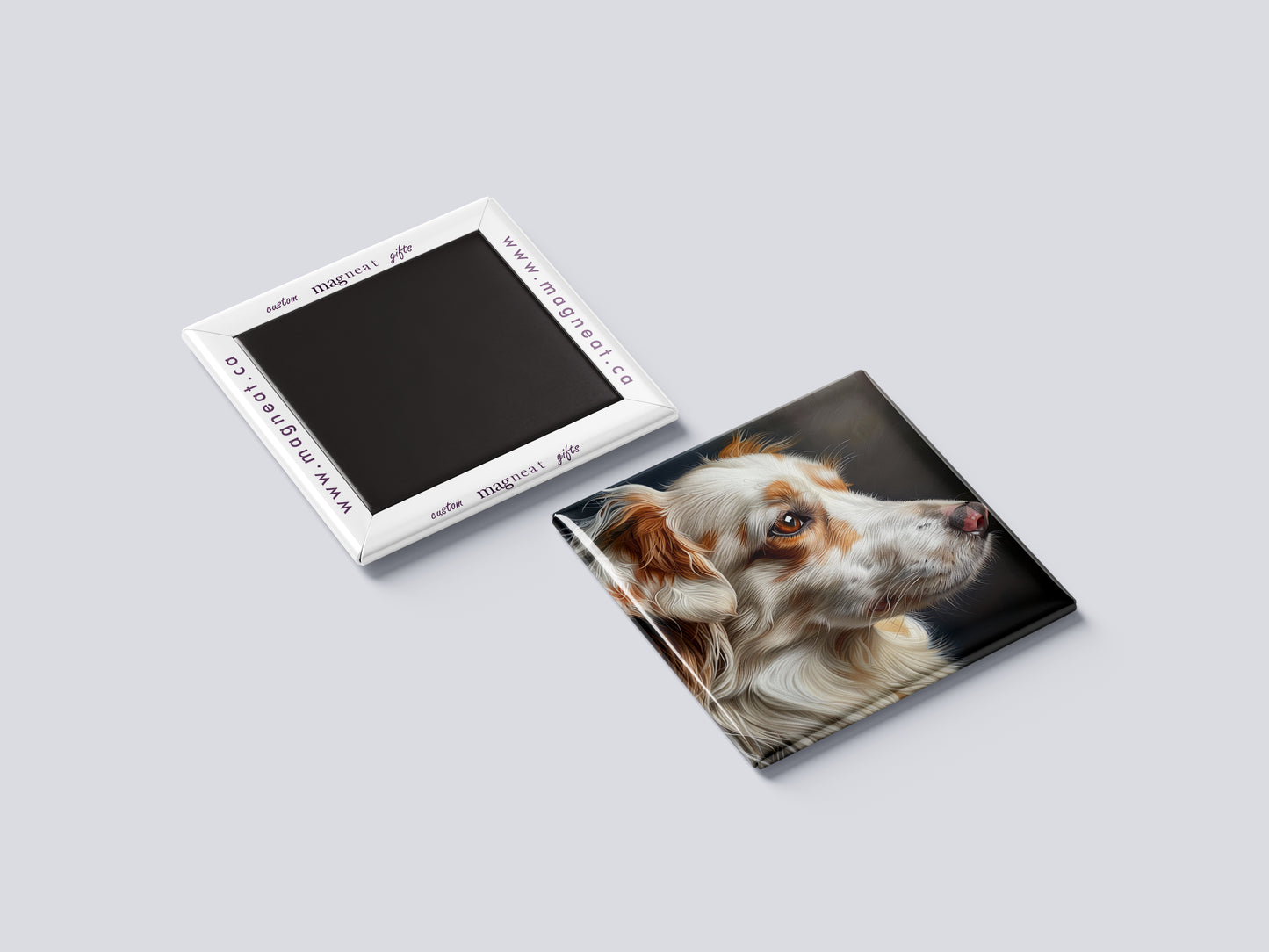 Custom Dog Portrait Magnet – Side View