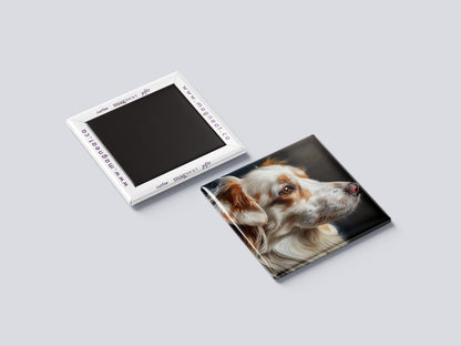 Custom Dog Portrait Magnet – Side View