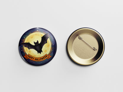 Flying Bat Button Pin – Night Sky Soar