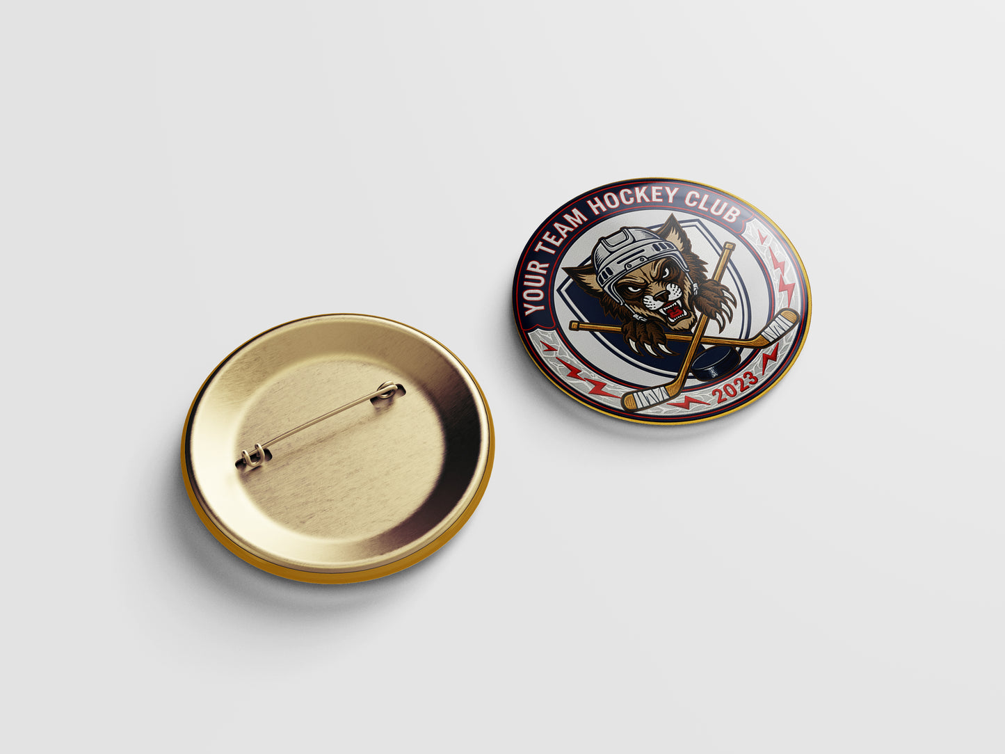 “Your Favorite Team” Hockey Button Pin