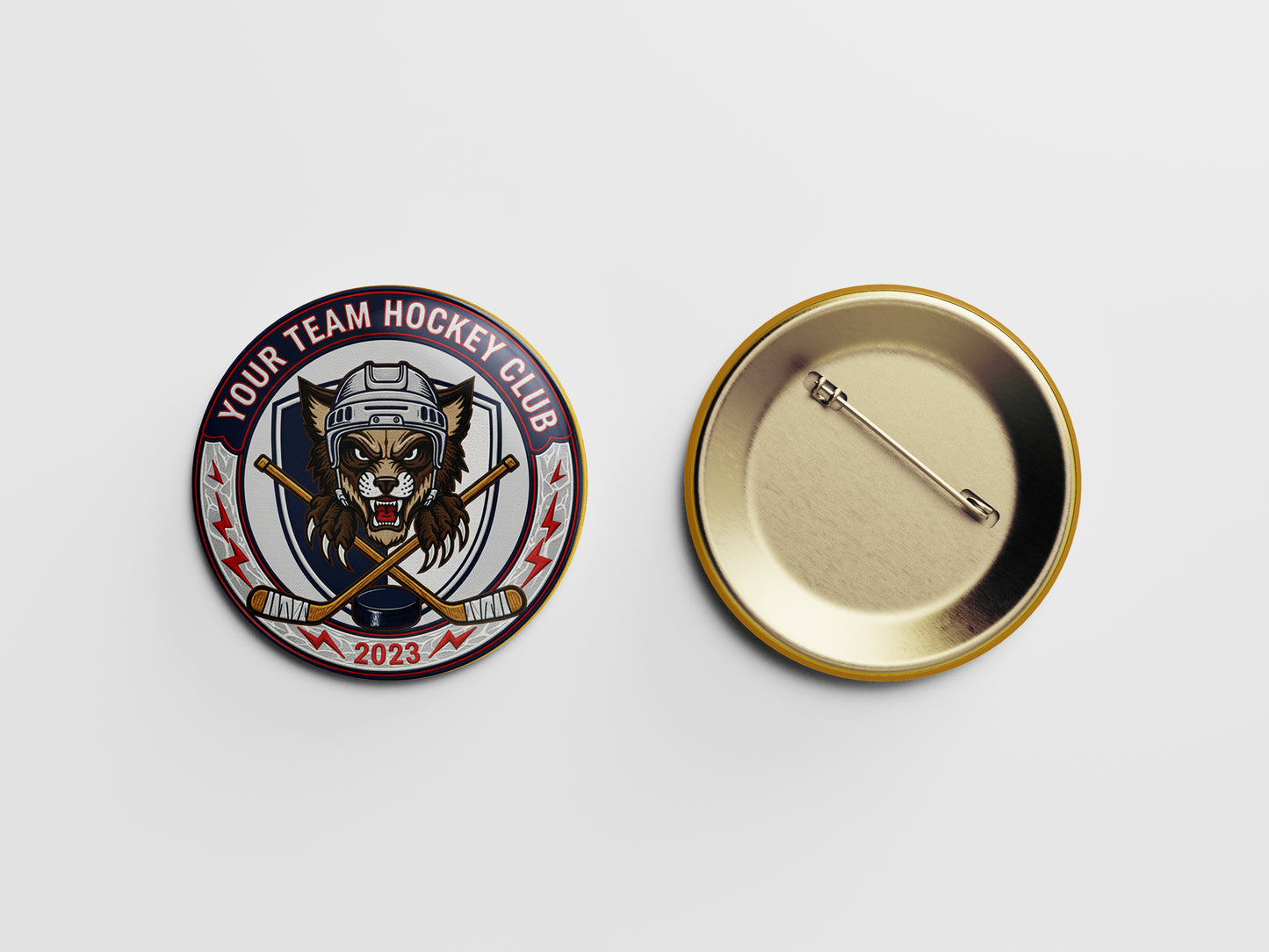 “Your Favorite Team” Hockey Button Pin