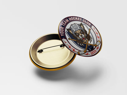 “Your Favorite Team” Hockey Button Pin