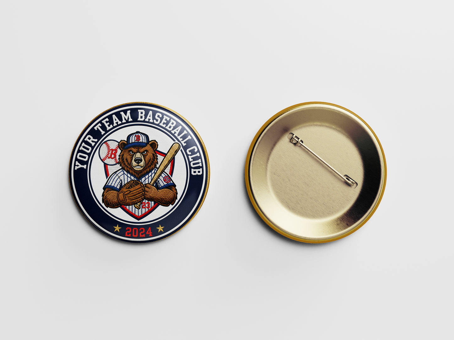 “Your Favorite Team” Baseball Button Pin