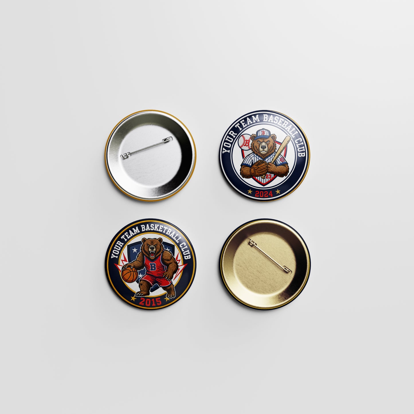 “Your Favorite Team” Baseball Button Pin