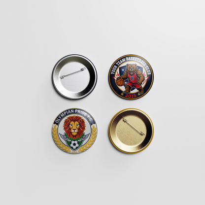 “Your Favorite Team” Basketball Button Pin